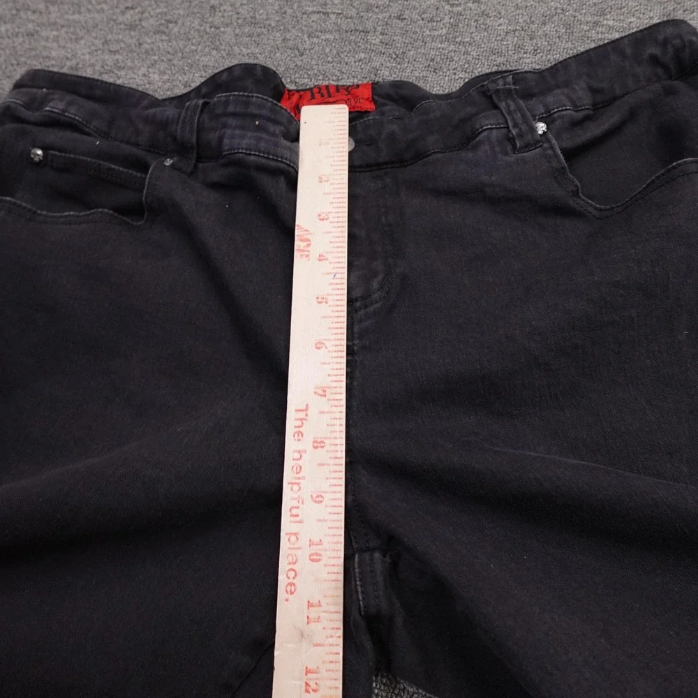 TRIPP NYC Jeans Womens 20S Black Dark Wash High Rise Straight Denim Plus 40x27